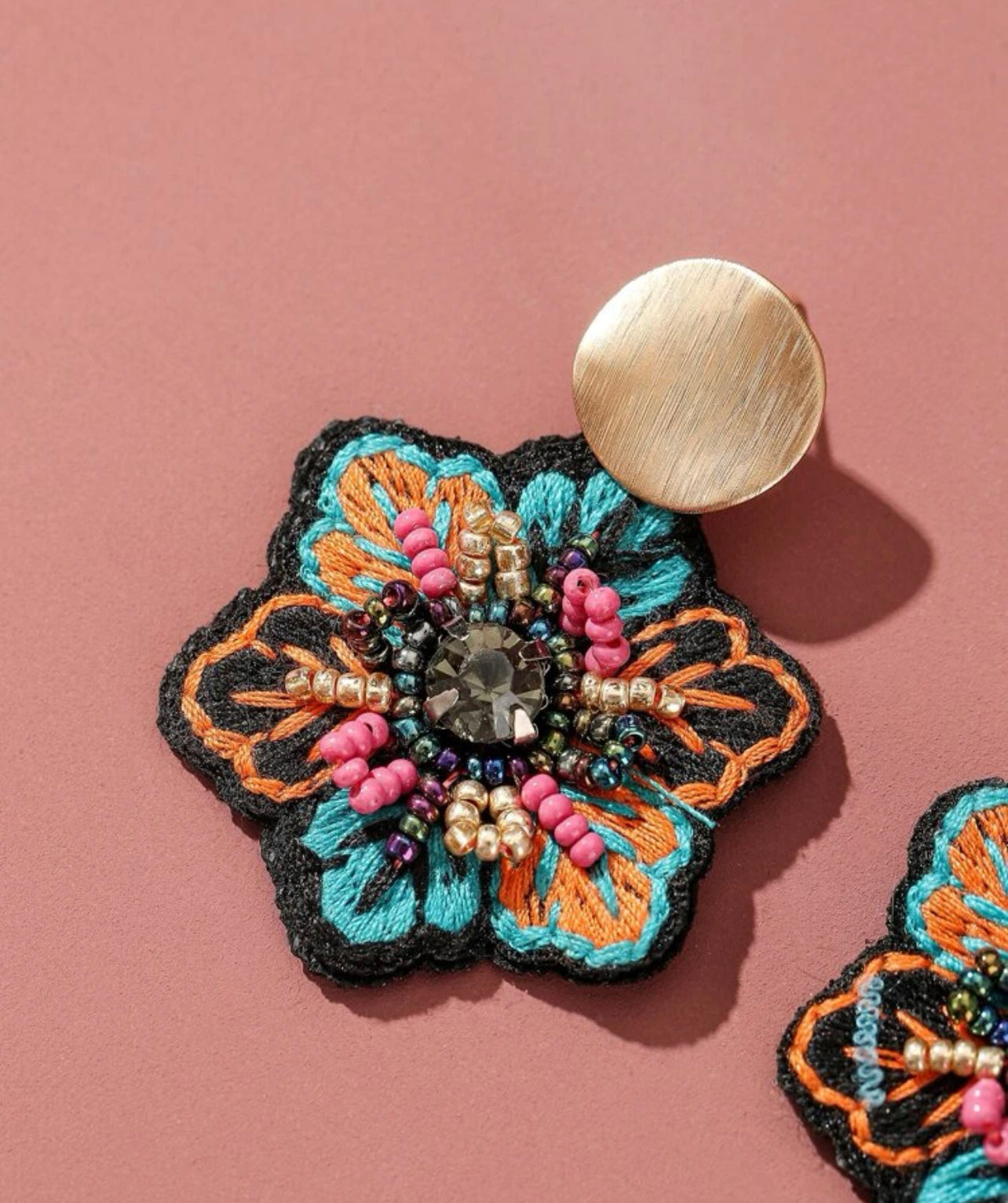 Beaded Flower örhängen