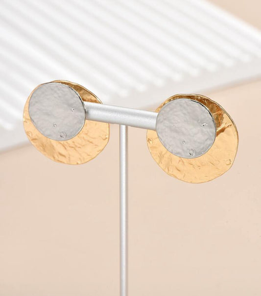 Coola tvåfärgade cirkelörhängen
